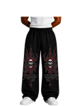Red Signal Cyber-Gothic Track Pants- Unisex