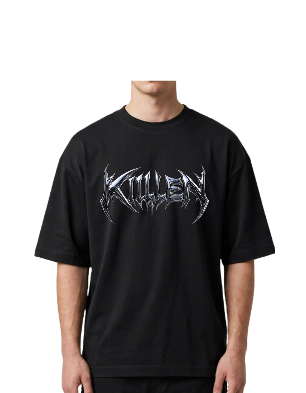 Black Oversized T-shirt for Unisex