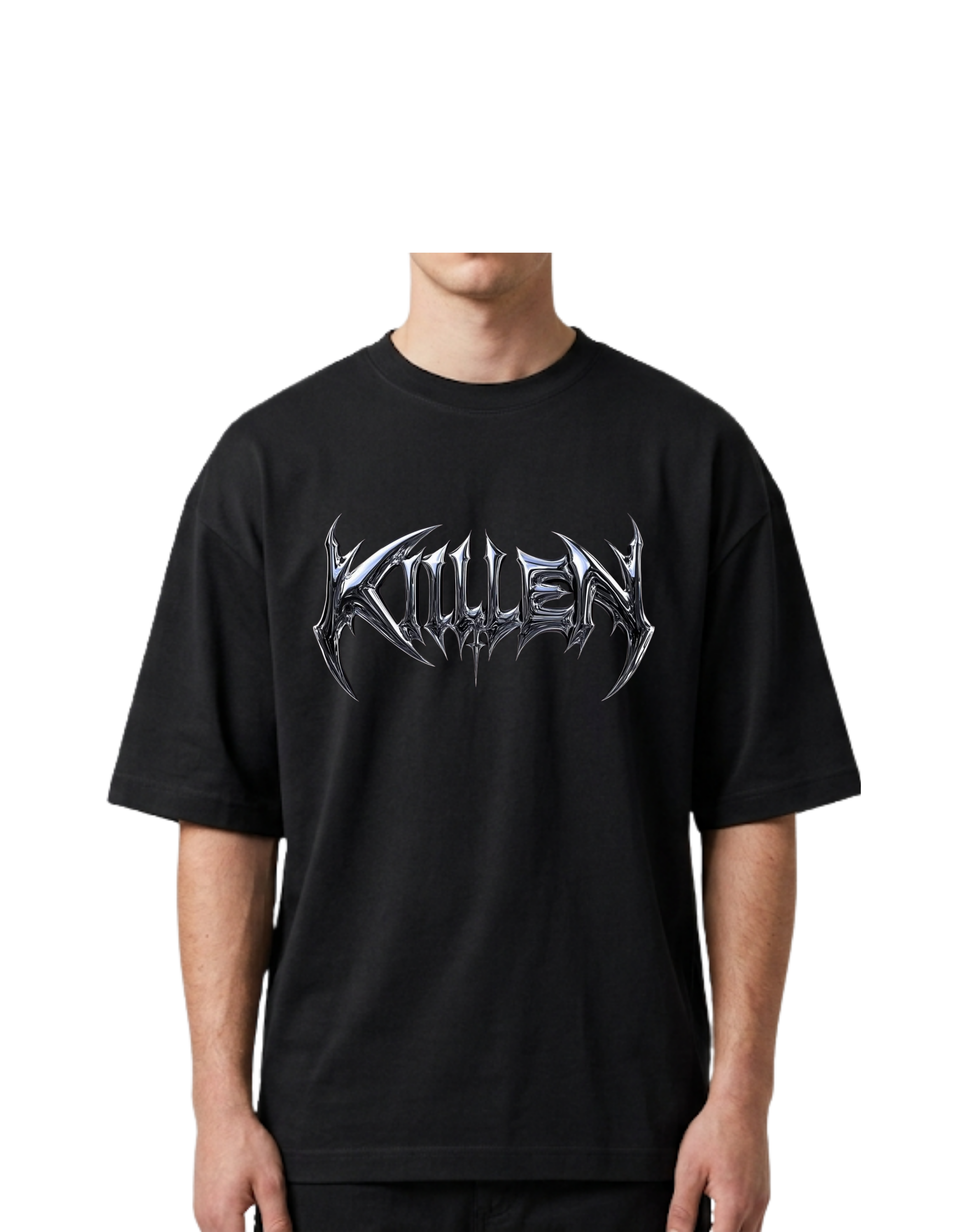 Black Oversized T-shirt for Unisex
